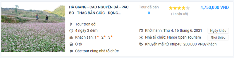 Tour Hà Giang - Cao Nguyên Đá - Pác Bó - Thác Bản Giốc - Động Ngườm Ngao 4N3Đ