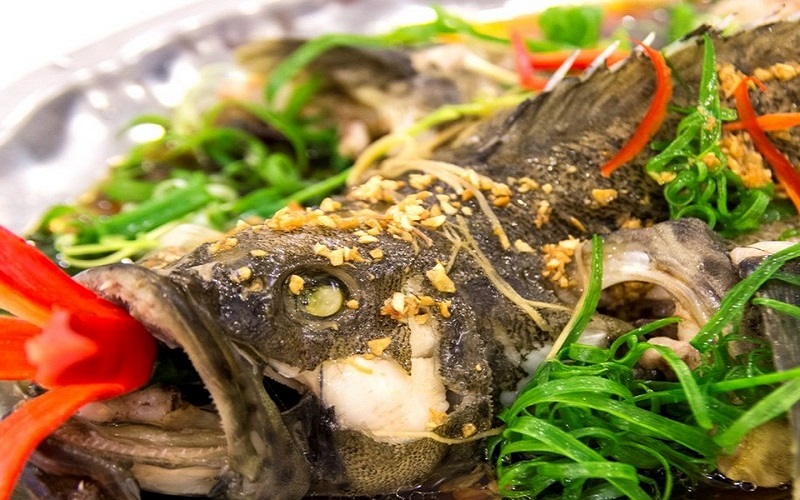 Cá Song hấp xì dầu Cá Song hấp xì dầu