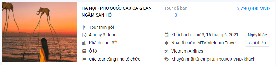 H&Agrave; NỘI - PH&Uacute; QUỐC C&Acirc;U C&Aacute; & LẶN NGẮM SAN H&Ocirc;