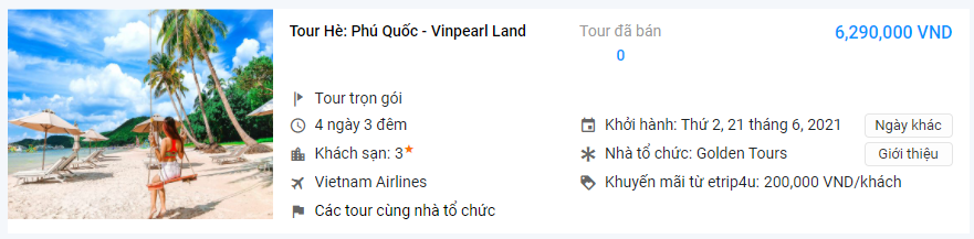 Tour H&egrave;: Ph&uacute; Quốc - Vinpearl LandTour H&egrave;: Ph&uacute; Quốc - Vinpearl Land