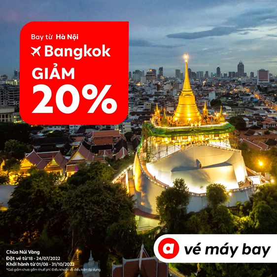 Ưu đãi giảm đến 30% cho các đường bay thẳng Việt Nam - Thái Lan