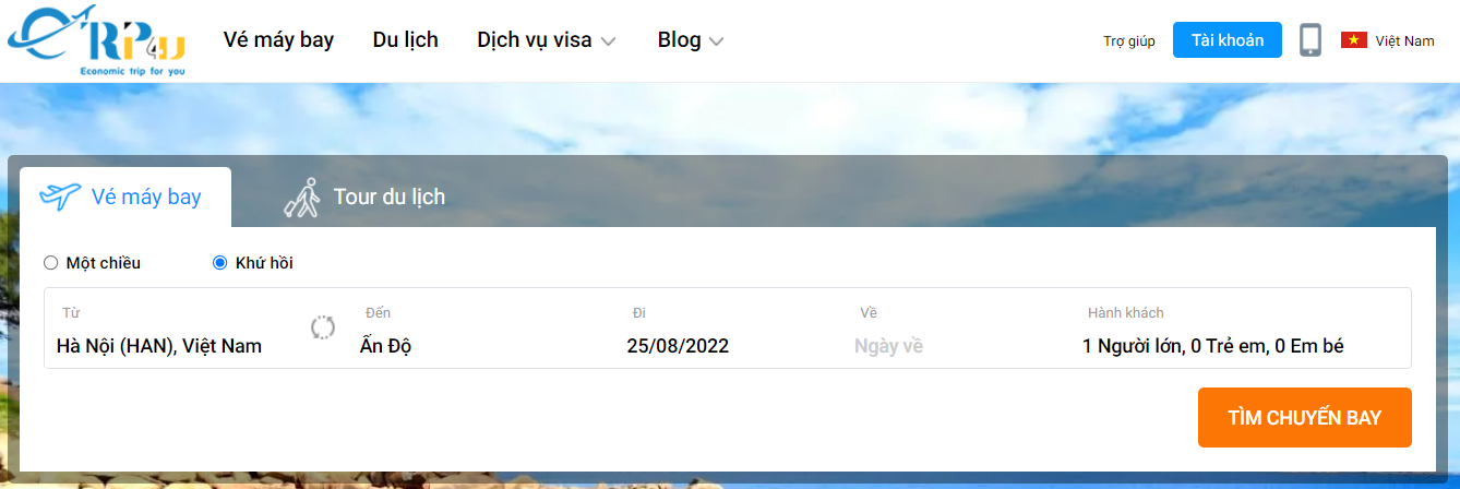 đặt vé máy bay đi ấn độ