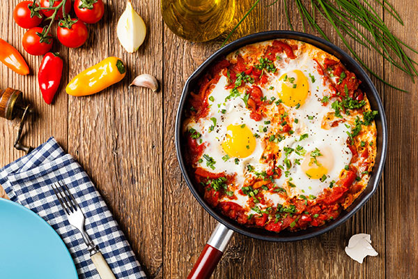 Shakshouka - Trứng cà chua Shakshouka - Trứng cà chua