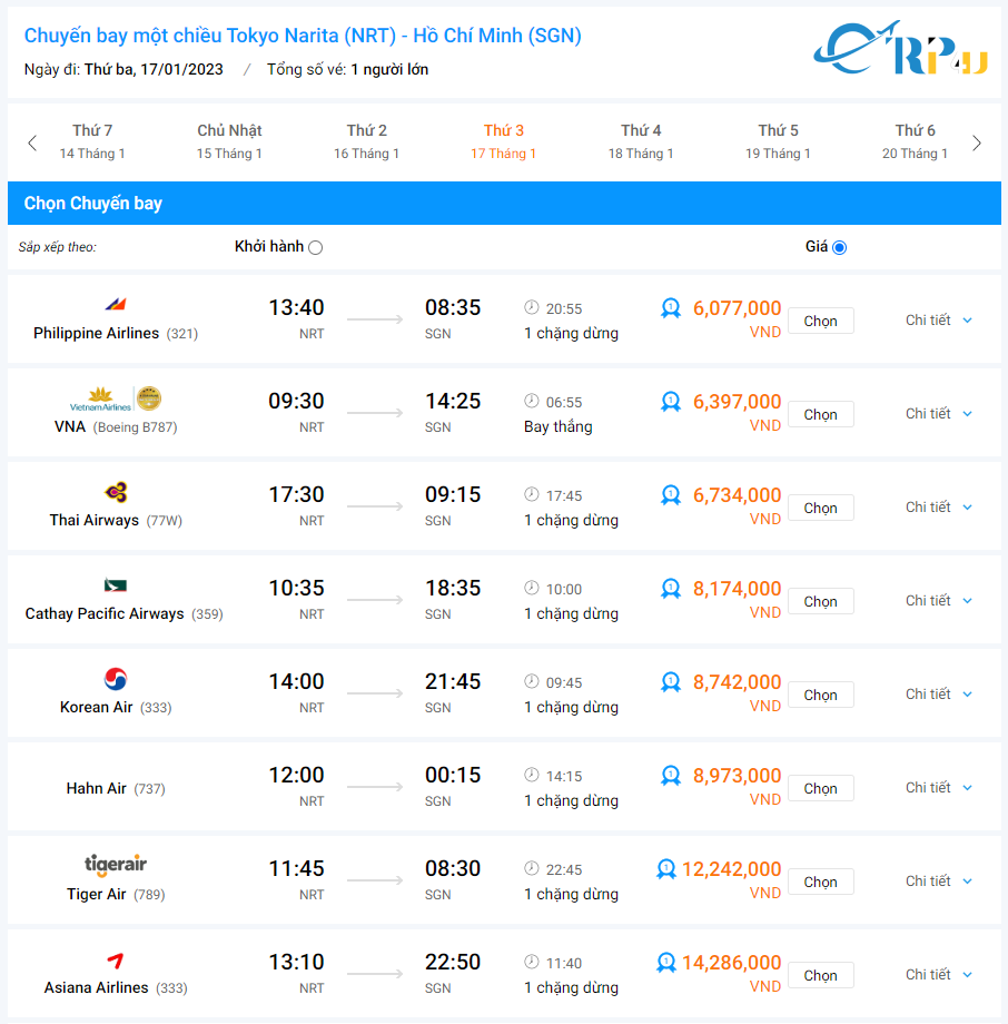 Gi&aacute; v&eacute; m&aacute;y bay Nhật - S&agrave;i G&ograve;n Tết 2023*