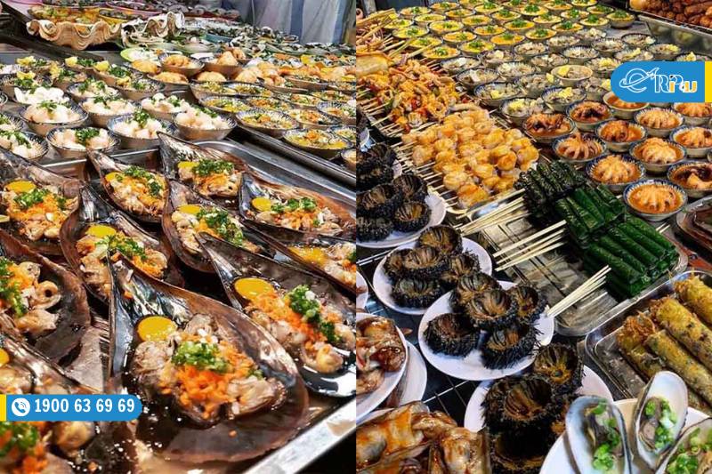 V&ocirc; v&agrave;n gian h&agrave;ng hải sản tươi ngon