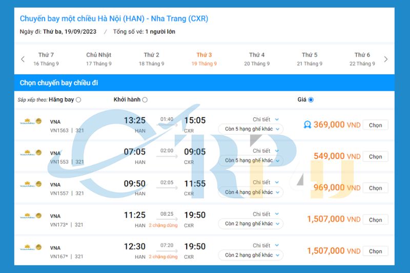 Gi&aacute; v&eacute; m&aacute;y bay đi Quy Nhơn từ S&agrave;i G&ograve;n VNA