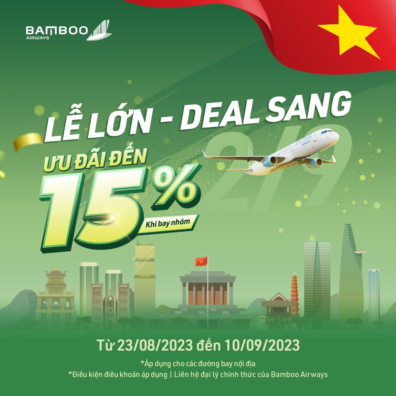 Mừng lễ 2/9, Bamboo Airways tung deal cực hấp dẫn