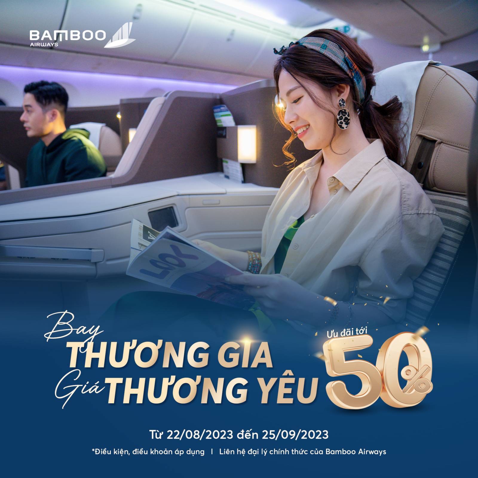 Bay thương gia giá yêu thương cùng Bamboo Airways , ưu đãi khủng lên tới 50%