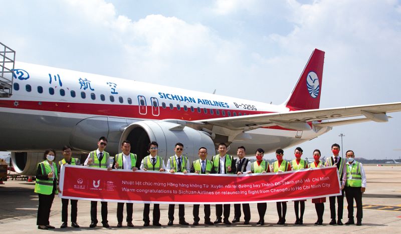 FLYONE thông báo lịch bay và bán sản phẩm hãng Sichuan Airlines (3U)