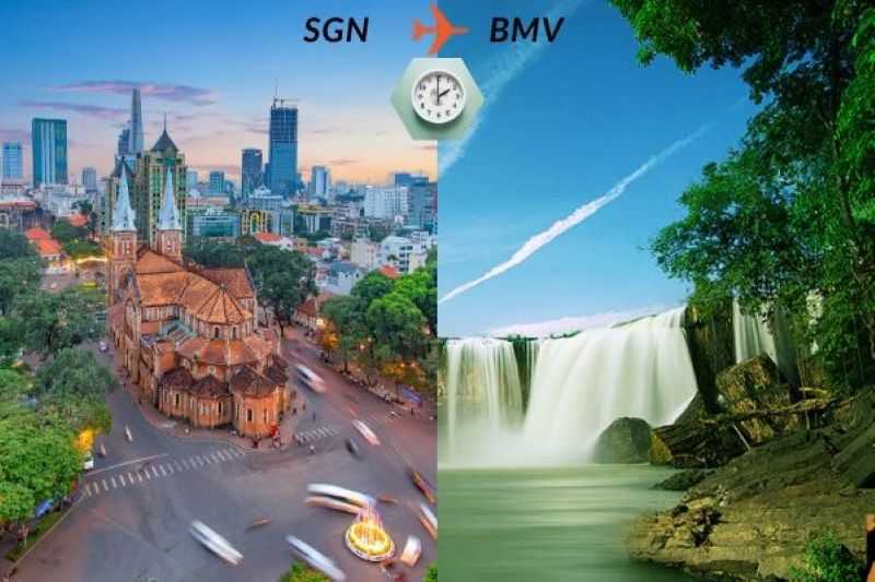 Thời gian bay đến Buôn Ma Thuột