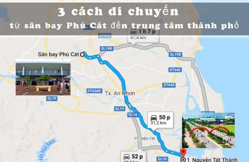 Các phương tiện nên sử dụng tại sân bay Quy Nhơn Các phương tiện nên sử dụng tại sân bay Quy Nhơn