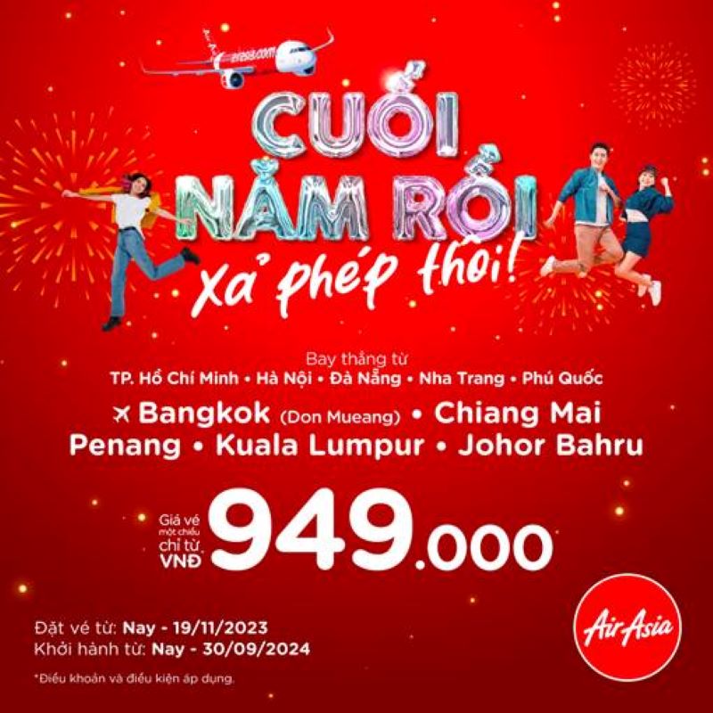 Bay ngay đến Thái và Malaysia cùng Airasia Bay ngay đến Thái và Malaysia cùng Airasia