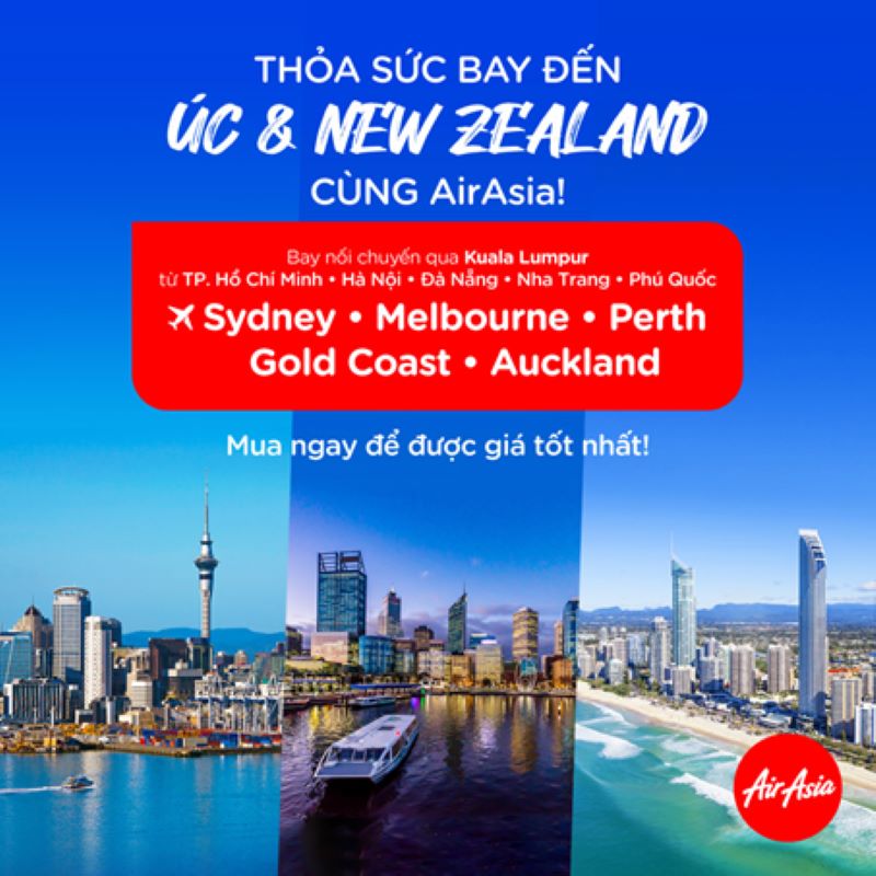 Cùng Airasia bay đến Úc và New Zealand Cùng Airasia bay đến Úc và New Zealand
