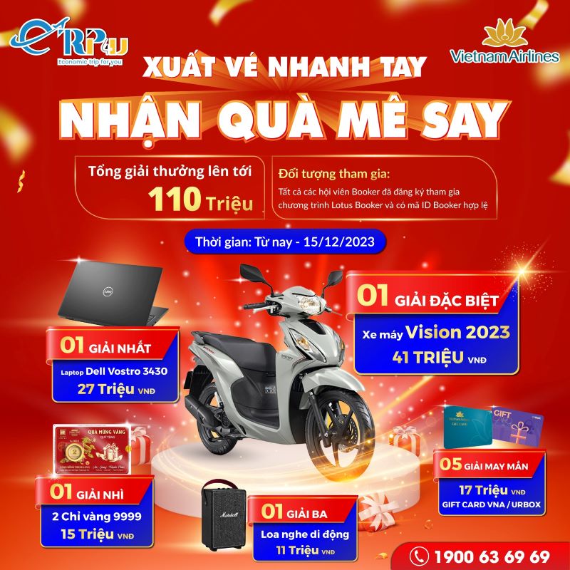 Xuất vé nhanh tay - nhận quà mê say cùng ngàn ưu đãi hấp dẫn lên tới 110 TRIỆU đồng Xuất vé nhanh tay - nhận quà mê say cùng ngàn ưu đãi hấp dẫn lên tới 110 TRIỆU đồng