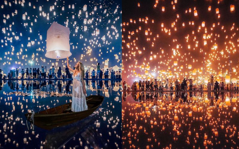 Lễ hội thả đèn trời Yi Peng ở Chiang Mai