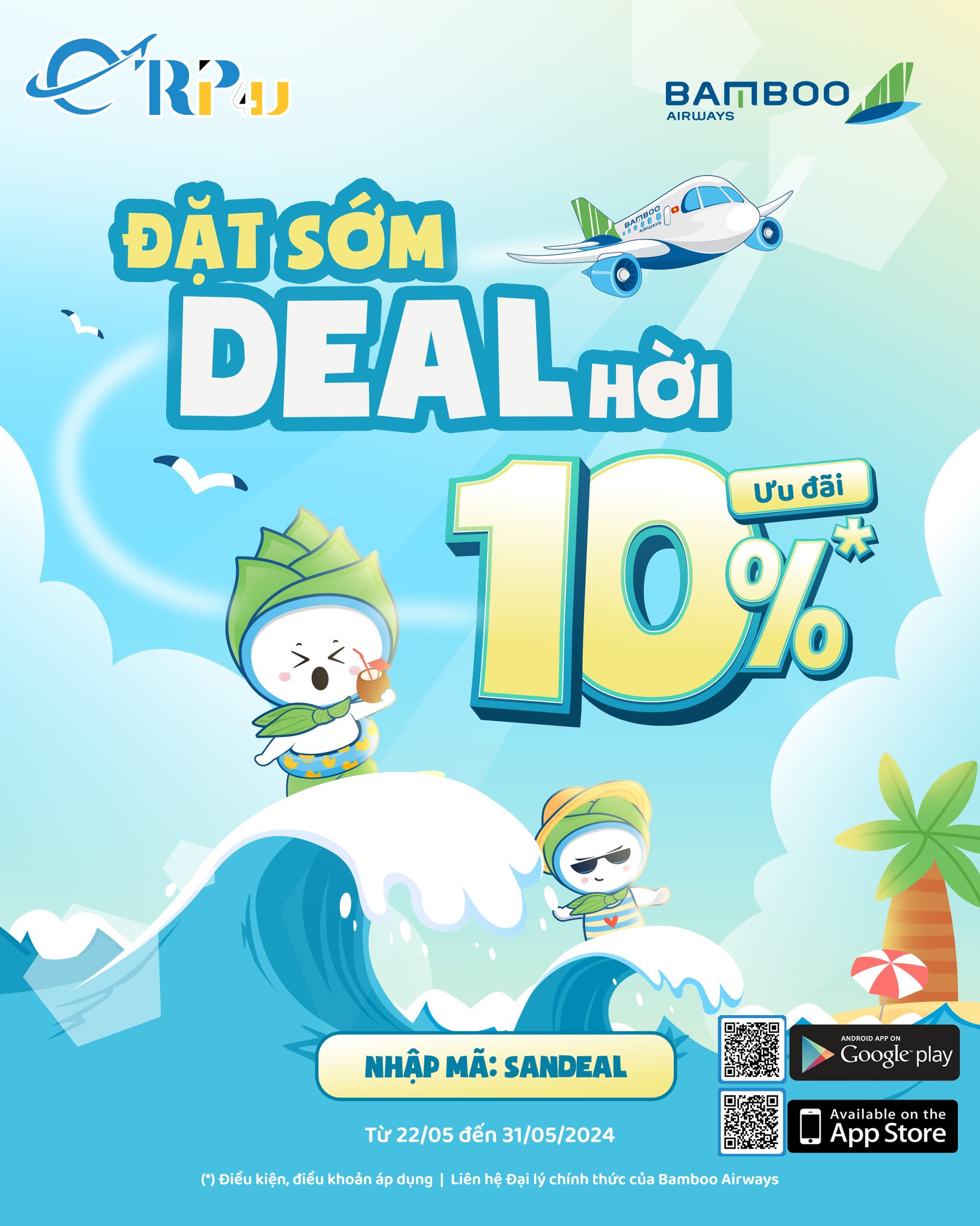 Bamboo Airway: Mua sớm deal hời, giảm tới 10% giá vé