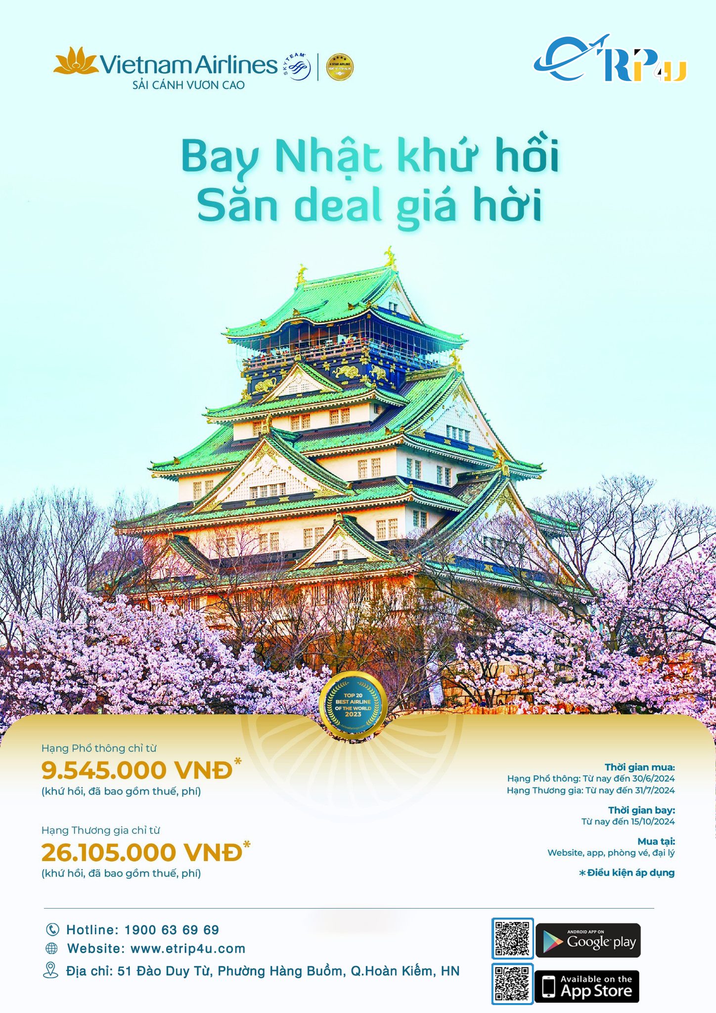 Vietnam Airlines: Bay Nhật khứ hồi - Săn deal giá hời Vietnam Airlines: Bay Nhật khứ hồi - Săn deal giá hời