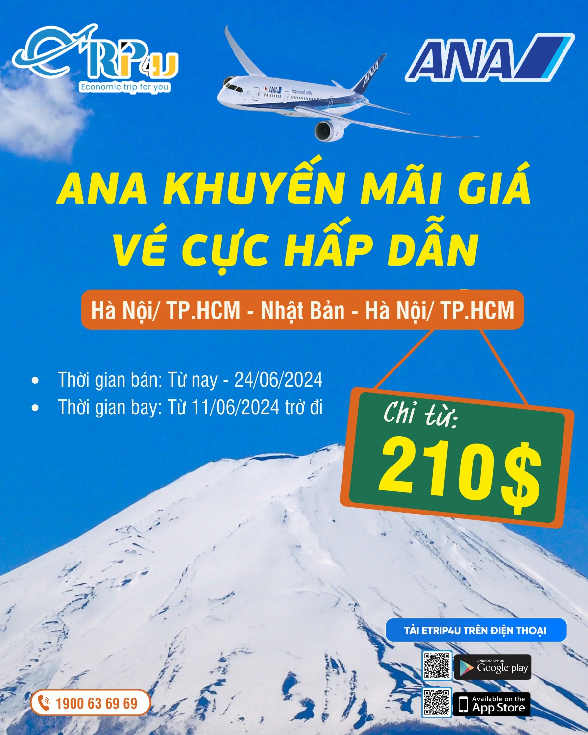 Bay Nhật ưu đ&atilde;i c&ugrave;ng All Nippon Airways - Gi&aacute; chỉ từ 210 USD