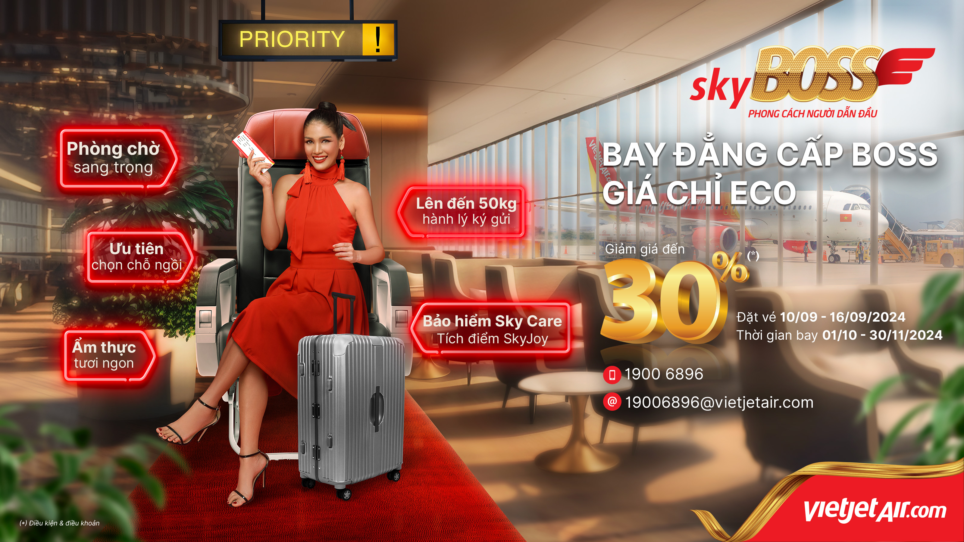 VietJet: Khuyến mãi hạng vé SkyBoss và Business giảm giá lên đến 30% giá vé VietJet: Khuyến mãi hạng vé SkyBoss và Business giảm giá lên đến 30% giá vé