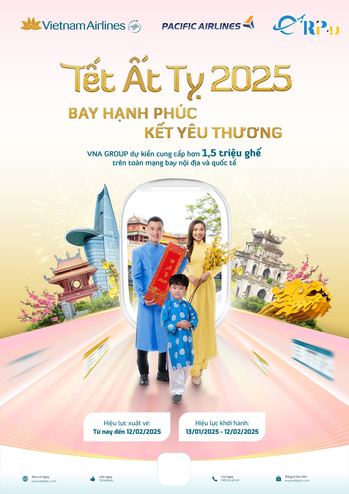 Vietnam Airlines: Mở bán sớm gần 1,5 triệu chỗ trên toàn mạng bay nội địa Vietnam Airlines: Mở bán sớm gần 1,5 triệu chỗ trên toàn mạng bay nội địa