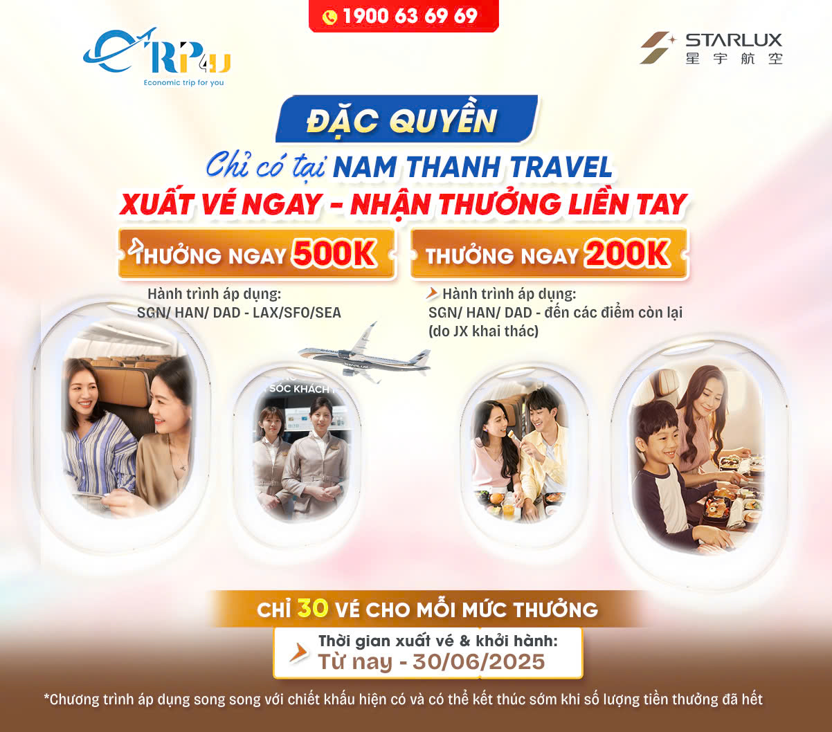 Chương trình ‘SIÊU HOT’ tháng 05, tri ân khách hàng xuất vé Startlux Airlines Chương trình ‘SIÊU HOT’ tháng 05, tri ân khách hàng xuất vé Startlux Airlines
