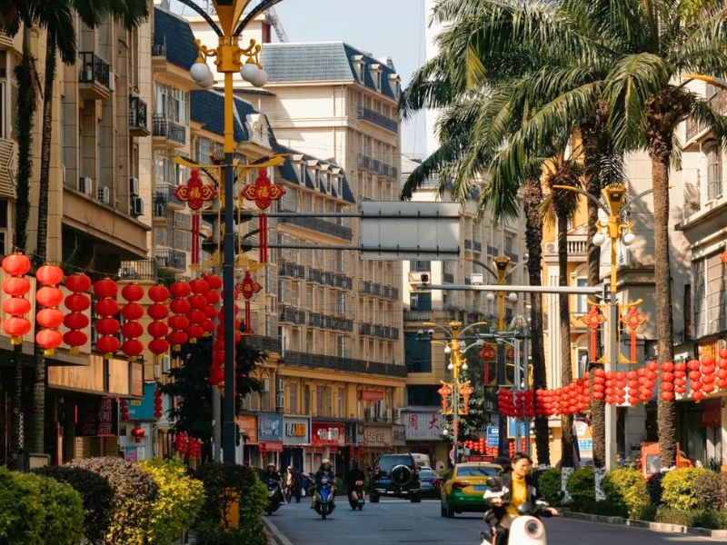 Các con phố tại Hà Khẩu Các con phố tại Hà Khẩu