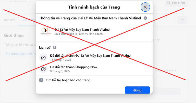 Các Fanpage giả mạo với tên, nội dung gần như giống hệt trang chính thức.
