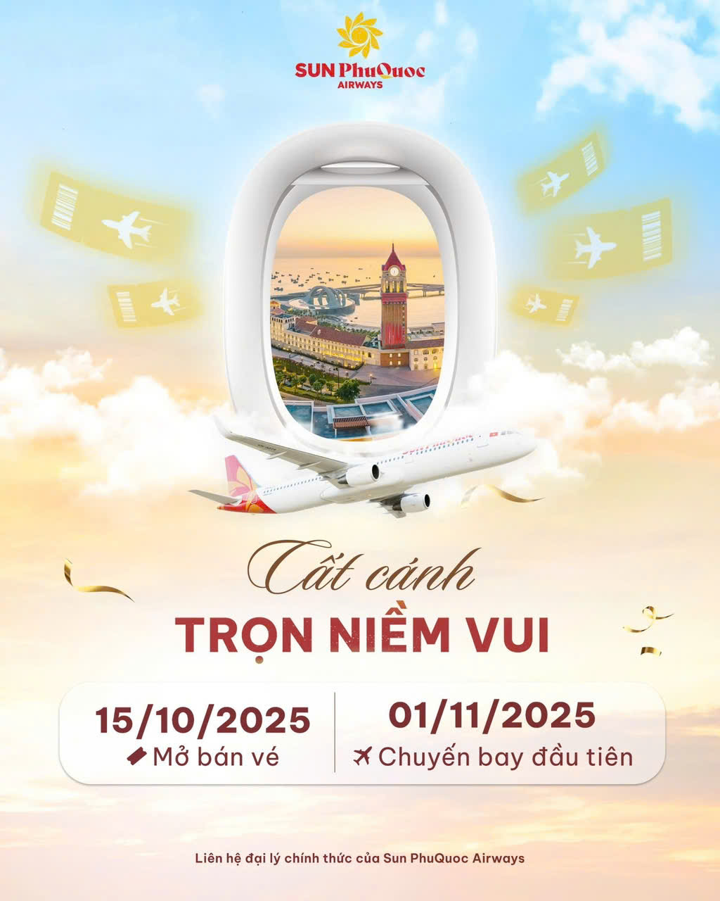 Sun PhuQuoc Airways chính thức mở bán vé và khai thác chuyến bay đầu tiên