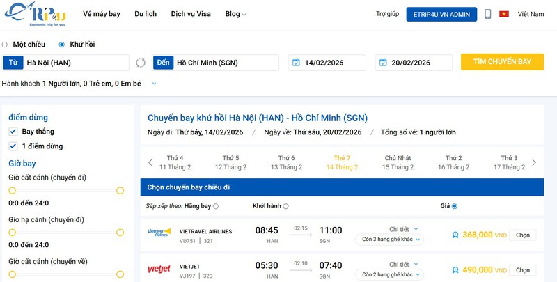 Bí kíp săn vé máy bay dịp tết giá rẻ tại Etrip4u Bí kíp săn vé máy bay dịp tết giá rẻ tại Etrip4u