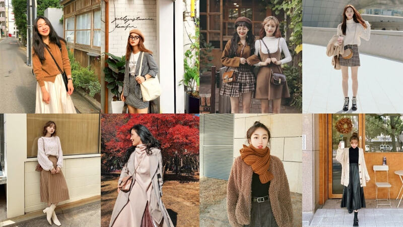 Trang phục mùa thu khi du lịch thành phố Trang phục mùa thu khi du lịch thành phố