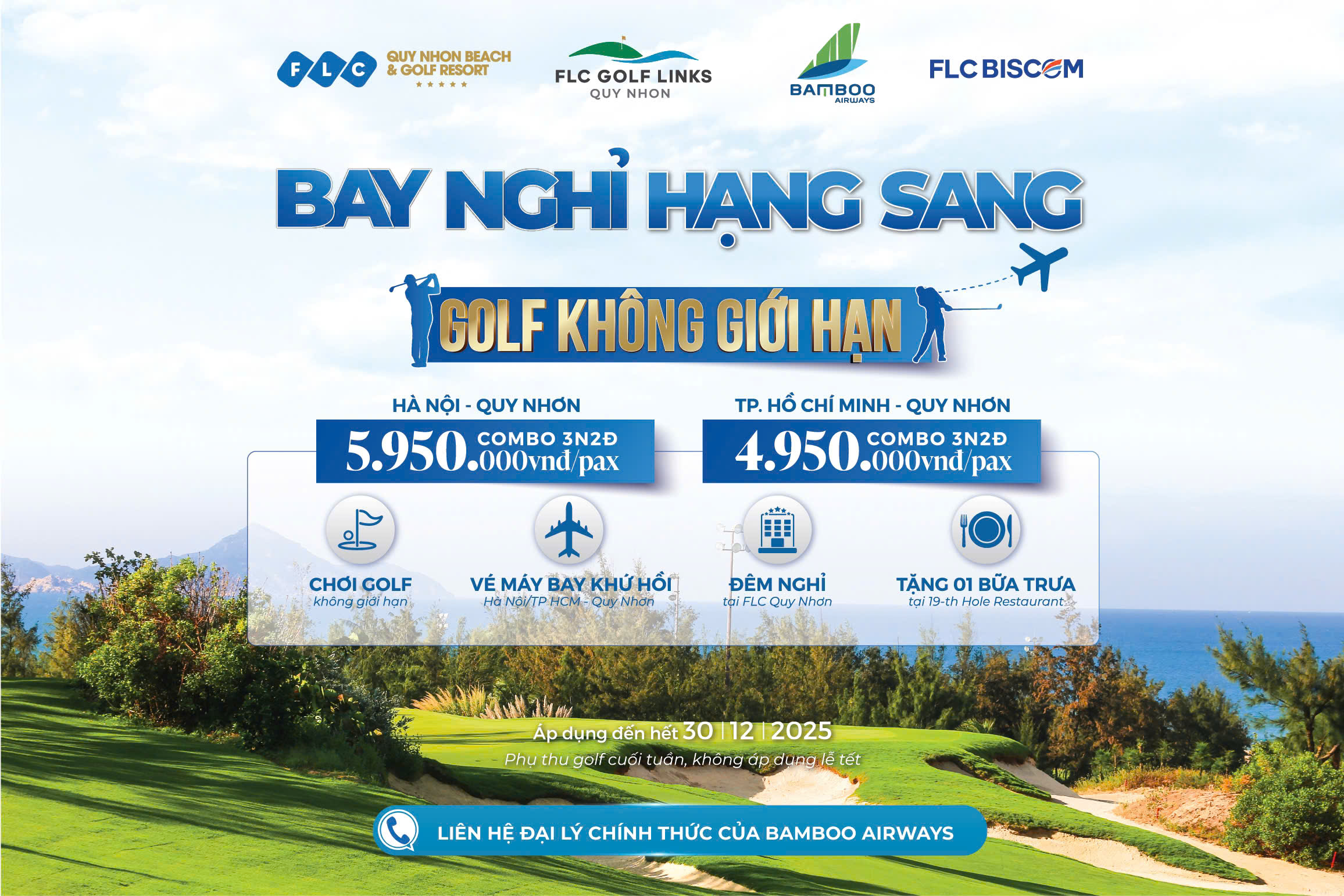 combo “Bay – Nghỉ hạng sang, Golf không giới hạn” tại FLC Quy Nhơn combo “Bay – Nghỉ hạng sang, Golf không giới hạn” tại FLC Quy Nhơn