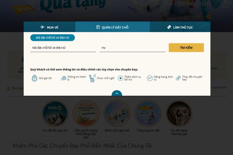 Hủy vé trực tiếp trên website Vietnam Airlines Hủy vé trực tiếp trên website Vietnam Airlines