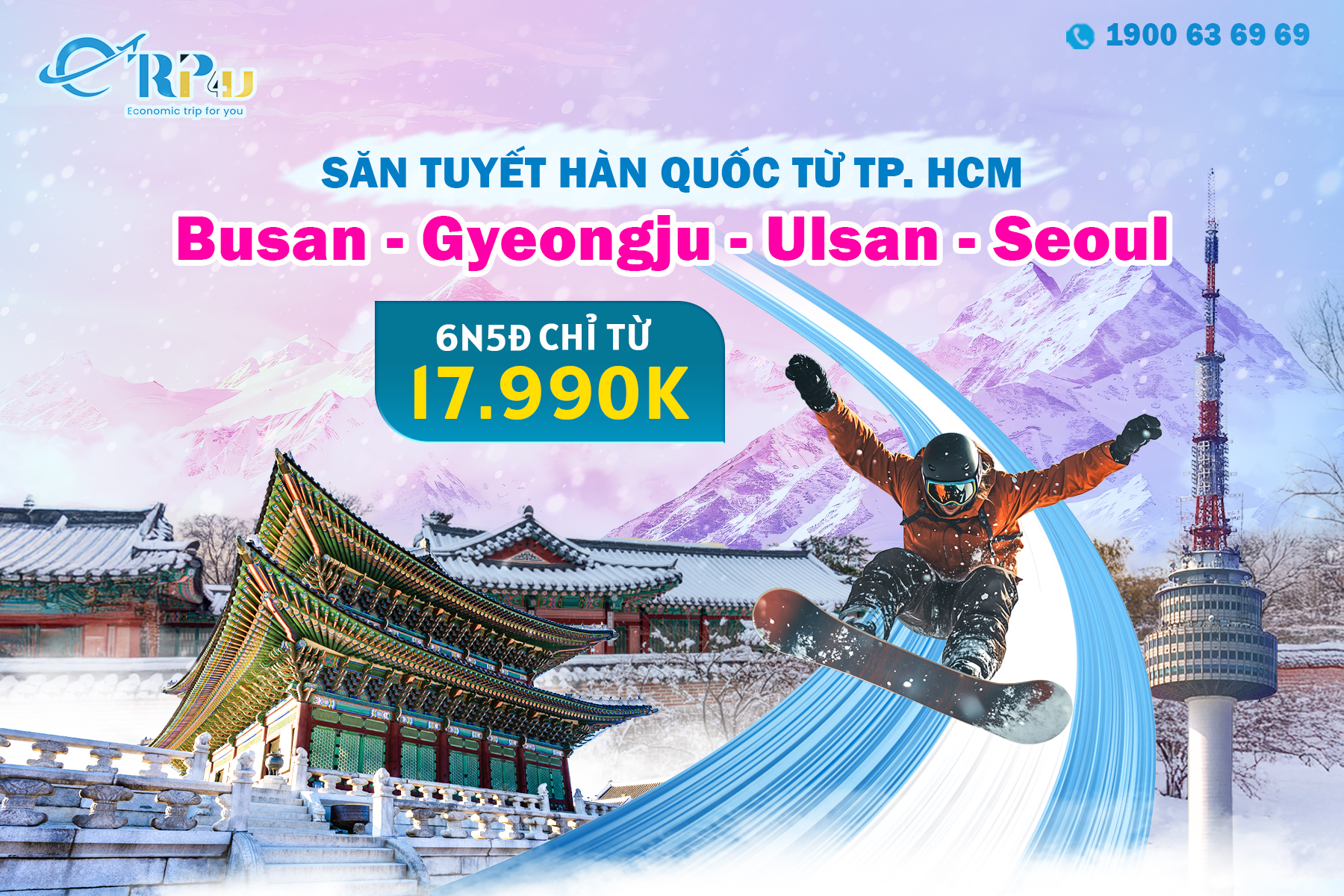 Tour săn tuyết Hàn Quốc từ TPHCM