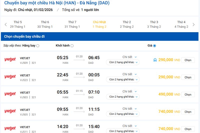 Giá vé máy bay Hà Nội Đà Nẵng Vietjet Giá vé máy bay Hà Nội Đà Nẵng Vietjet