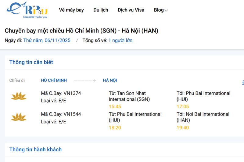 Mua qua nền tảng đặt vé trực tuyến như Etrip4u Mua qua nền tảng đặt vé trực tuyến như Etrip4u