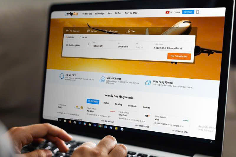 Đặt vé máy bay uy tín qua Etrip4u Đặt vé máy bay uy tín qua Etrip4u