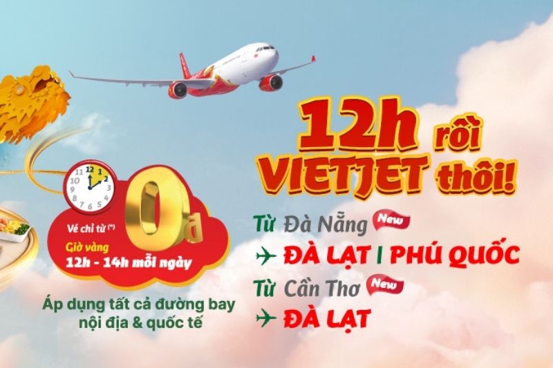 C&aacute;c chương tr&igrave;nh v&eacute; Vietjet khuyến m&atilde;i mới nhất