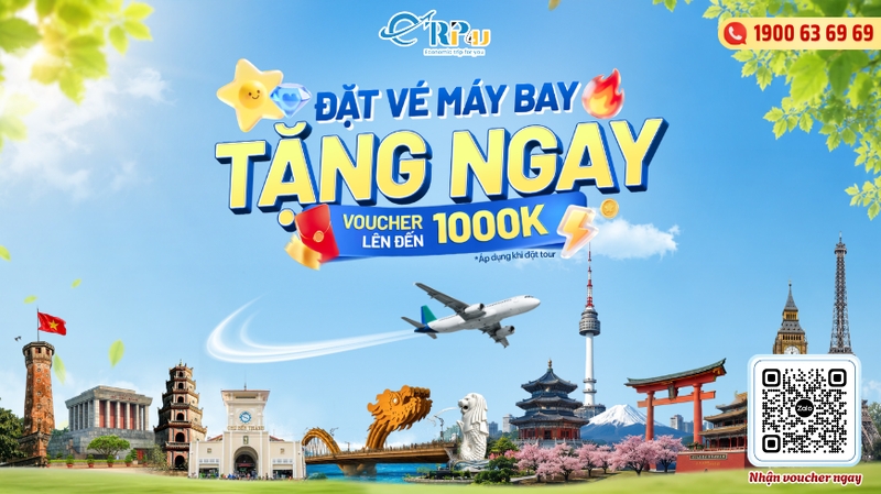 Đặt v&eacute; m&aacute;y bay tặng voucher tour Etrip4u